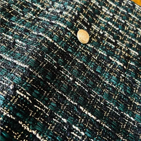 LOFT Green A-Line Mini Skirt for Work - Picture 3 of 8